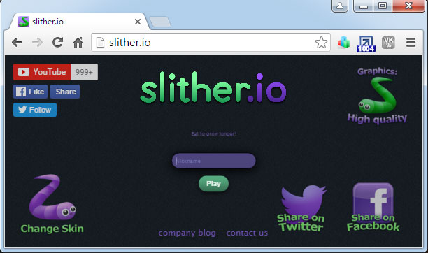 Slither.io на полный экран