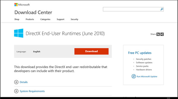 Установка DirectX End-User Runtimes