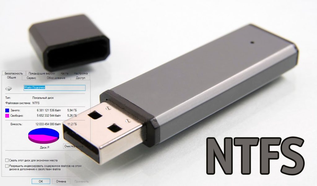 Форматирование флешки в NTFS